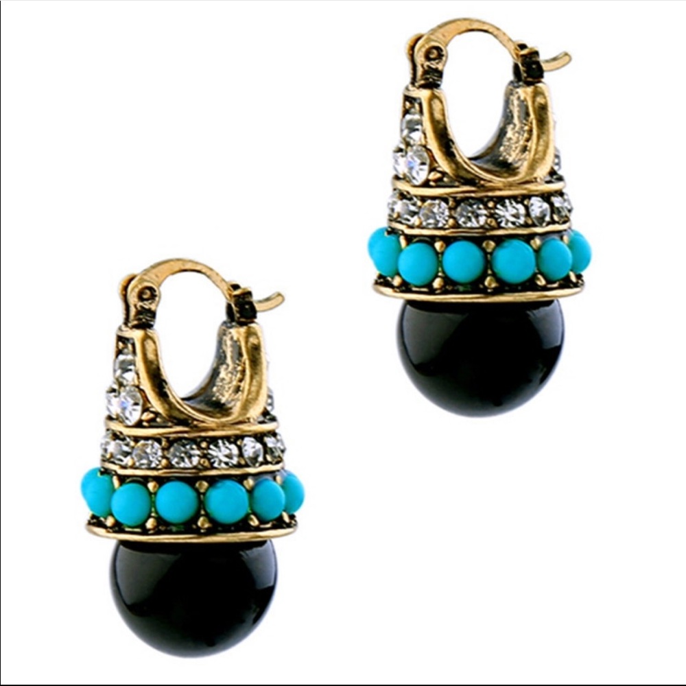 Beautiful pair of resin drop earrings